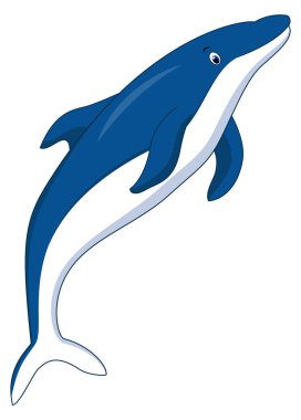 Şirin yunus çizgi filminin Vektör İllüstrasyonu