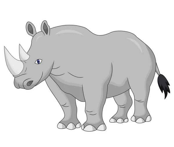 可爱犀牛卡通的插图 — 图库矢量图片
