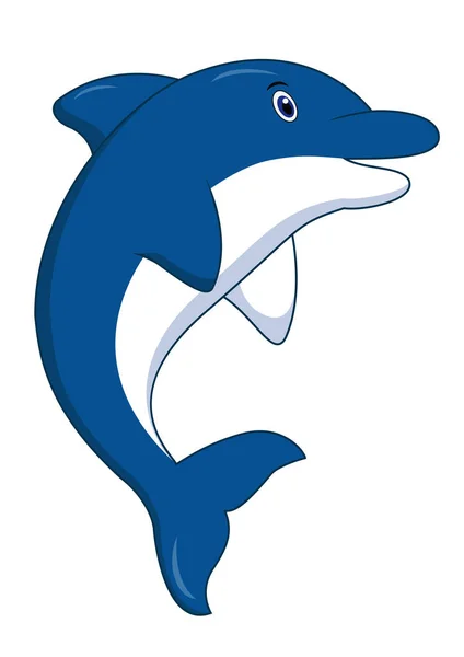 Delfin Kreskówka Skoki — Wektor stockowy