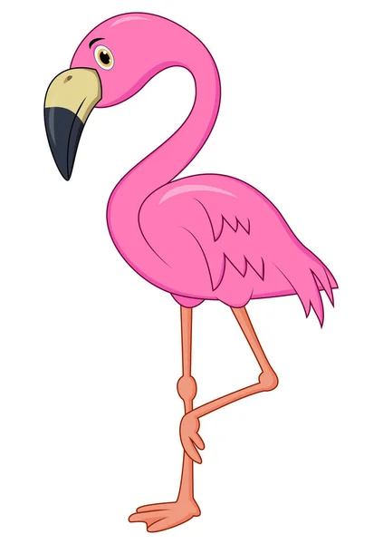Ilustração Bonito Flamingo Cartoon —  Vetores de Stock