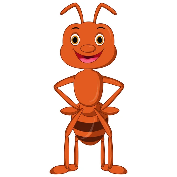 Illustration Dessin Animé Happy Ant — Image vectorielle