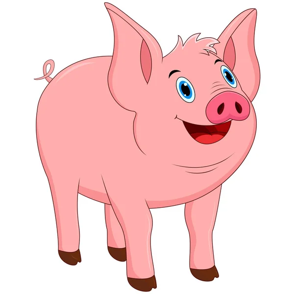 Illustration Vectorielle Dessin Animé Cochon Mignon — Image vectorielle