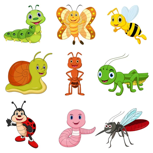 Conjunto Insectos Vectores — Vector de stock