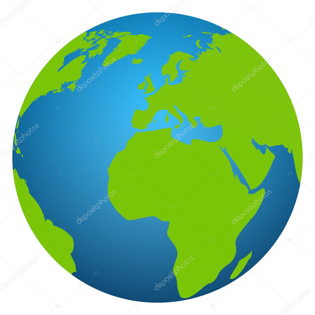 Illustration of Earth globe icon
