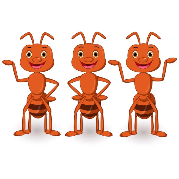 Kumpulan Kartun Semut Yang Lucu Sudah Siap - Stok Vektor