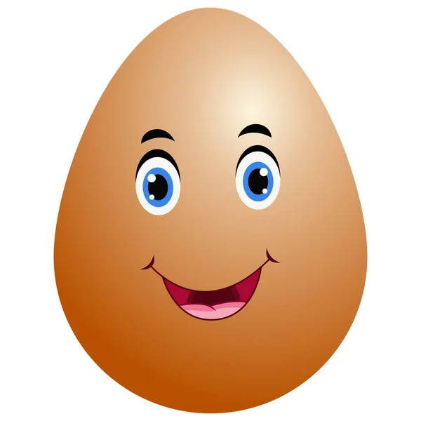 Grappige Cartoon Easter Egg Emoji Pictogram Leuke Emoticons Vector Illustratie — Stockvector