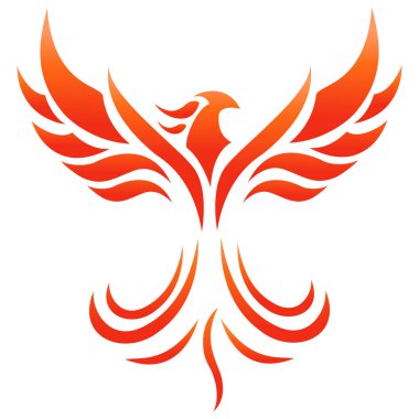 Phoenix Yangın Logosu vektör illüstrasyon