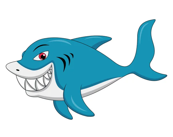 Ilustracja Kreskówka Słodkie Rekin — Wektor stockowy