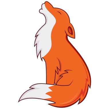 Beyaz arka planda izole edilmiş Kurt ulume illüstrasyonu