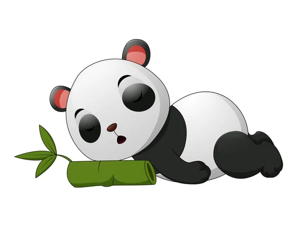 Desenho animado panda fofo acenando com a mão - Stockphoto #27718947