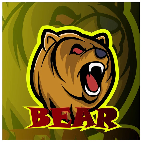 Ayı başlı maskot logosu tasarımı