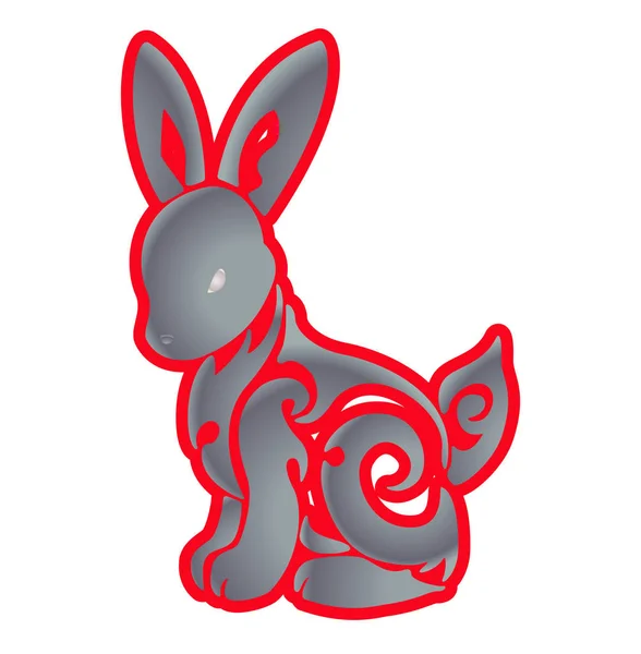 Rabbit Mascot Gaming Esport Logo — стоковий вектор