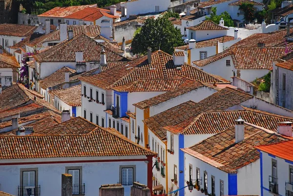 Das Mittelalterliche Dorf Obidos Portugal Eine Zitadelle Oder Befestigte Stadt — Stockfoto