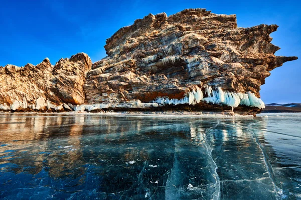 Baikal Järvi Talvella — kuvapankkivalokuva