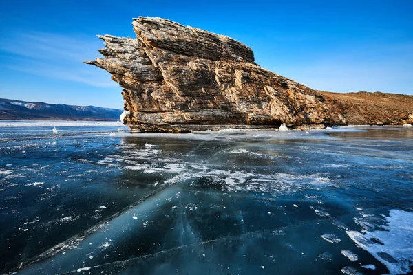 Lago Baikal Inverno — Fotografia de Stock