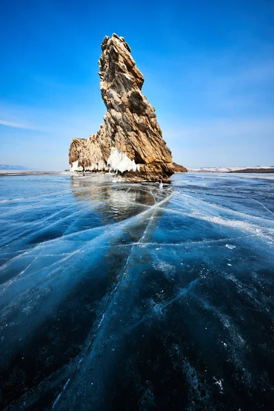 Lago Baikal Inverno — Fotografia de Stock