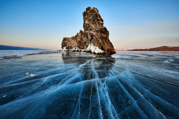 Озеро Байкал Зимовий Період — стокове фото