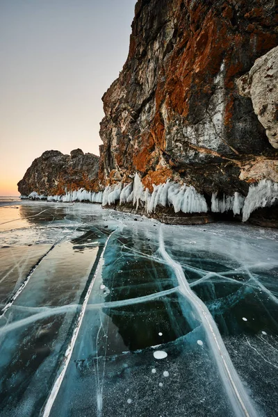 Озеро Байкал Зимовий Період — стокове фото