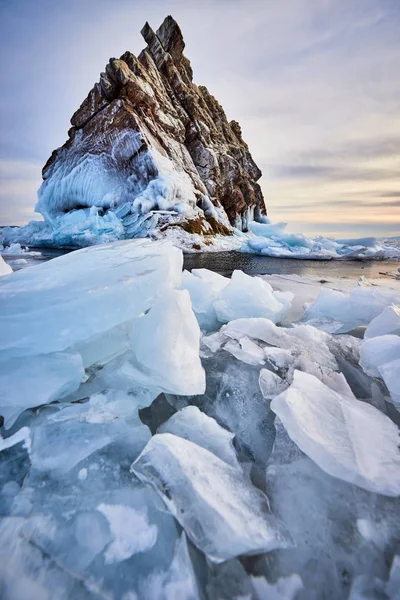 Lago Baikal Inverno — Fotografia de Stock