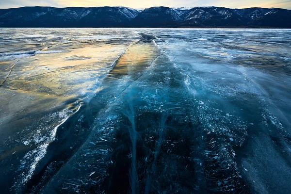 Jezero Bajkal Zimě — Stock fotografie