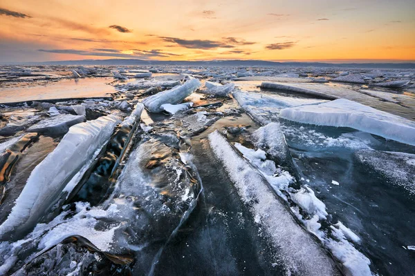 Jezero Bajkal Zimě — Stock fotografie