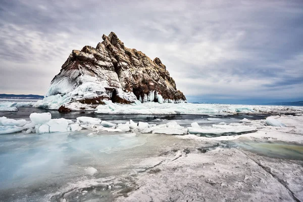 Lago Baikal Inverno — Fotografia de Stock