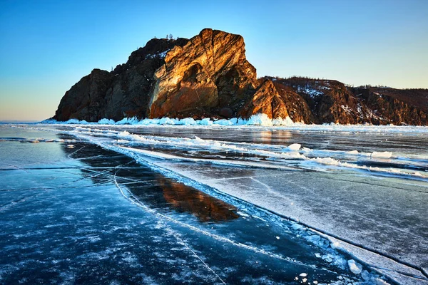 Jezero Bajkal Zimě — Stock fotografie