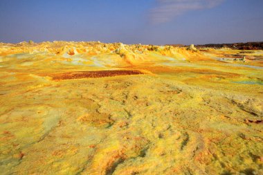 Out bu gezegen görünümü Danakil depresyon ve kükürt, tuz, potasyum, kalsiyum ve ferrum mineral alanlarında dünyanın en sıcak yeri, Dalol için