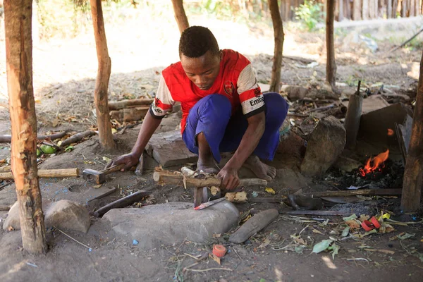 Ari Dorf Jinka Omo Flusstal Äthiopien Januar 2018 Schmied Boy — Stockfoto