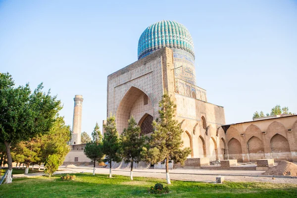 Samarkand Uzbekistan October 2016 Corner Bibi Khanym Mosque Amazing Sunset — Stock Photo, Image