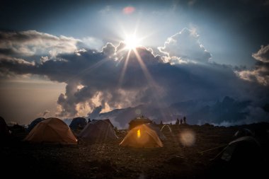 Machame rota Shira kampında