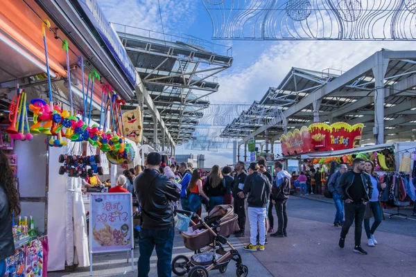 Feria Abril Barcelona 2018 Katalonia Hiszpania Atmosfera Instalacje Barcelona Forum — Zdjęcie stockowe