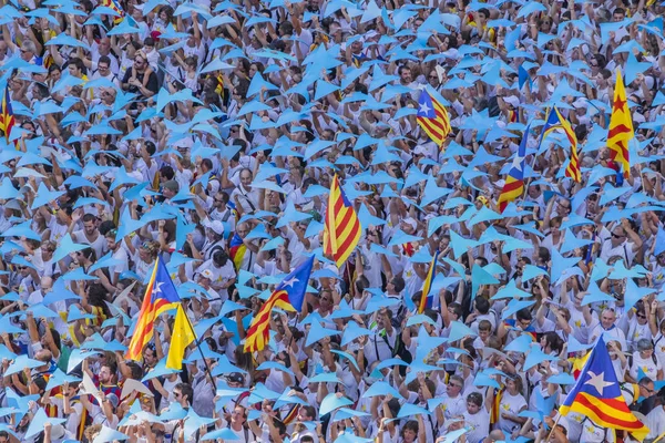 2015 Barcelona Spain Approximately Two Million Catalans Favor Independence Meet — Stock Photo, Image