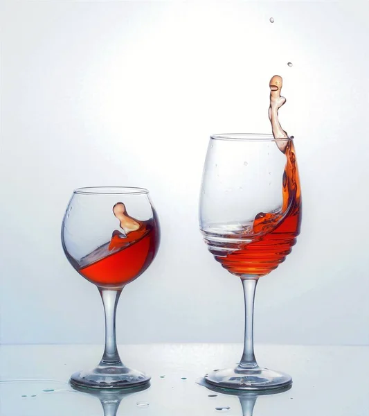 Splash Wine Glass — Stock Photo, Image