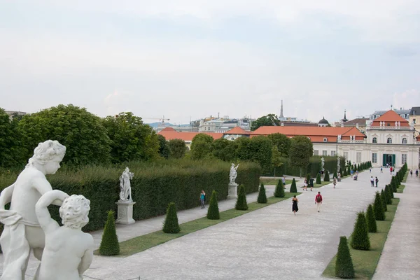 Vienne Autriche Août 2019 Statue Observant Sur Palais Belvédère Vienne — Photo