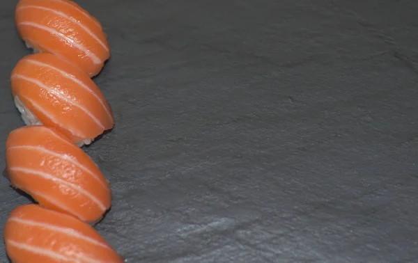 Vielfältige Sushi Sets Sortiment Bento Boxen Auf Grauem Steinhintergrund Draufsicht — Stockfoto