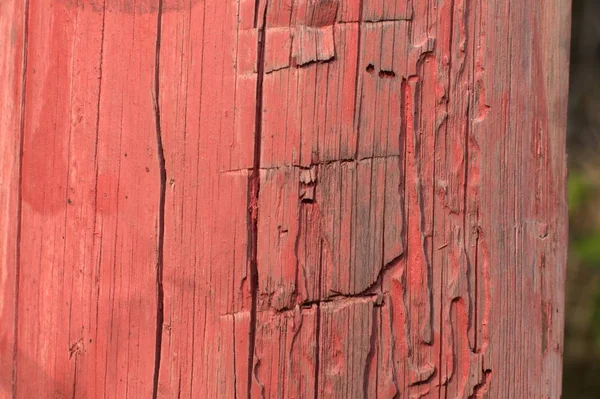 Texture Della Vecchia Recinzione Orizzontale Legno Rosso Tavole — Foto Stock
