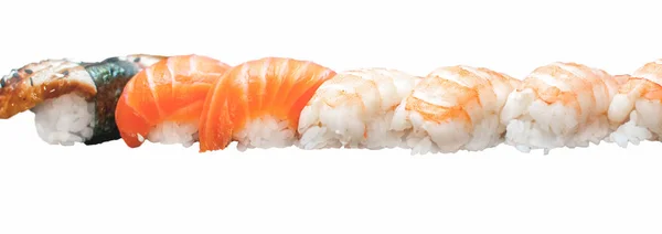 Rainbow Sushi Roll Salmon Eel Tuna Avocado Royal Prawn Cream — Stock Photo, Image