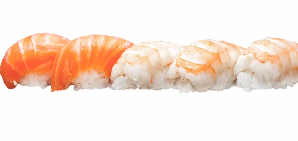 Rainbow Sushi Roll Salmon Eel Tuna Avocado Royal Prawn Cream — Stock Photo, Image