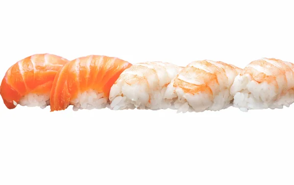 Rainbow Sushi Roll Salmon Eel Tuna Avocado Royal Prawn Cream — Stock Photo, Image