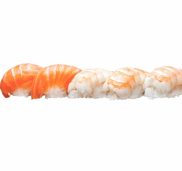 Rainbow Sushi Roll Salmon Eel Tuna Avocado Royal Prawn Cream — Stock Photo, Image