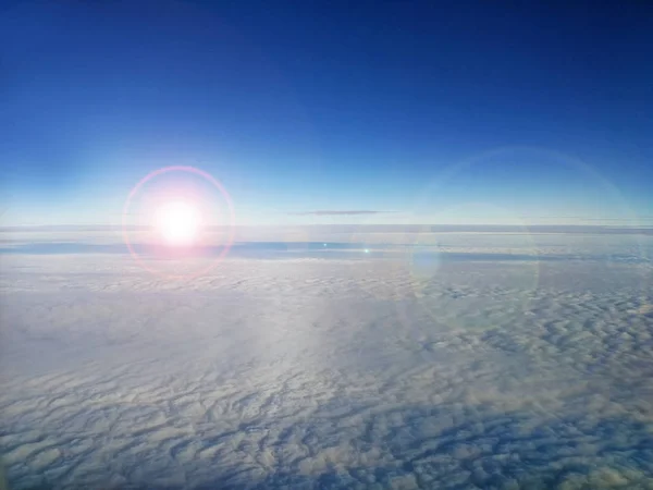 Vista Sobre Cielo Desde Avión —  Fotos de Stock