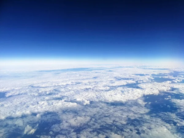 Vista Acima Céu Avião — Fotografia de Stock