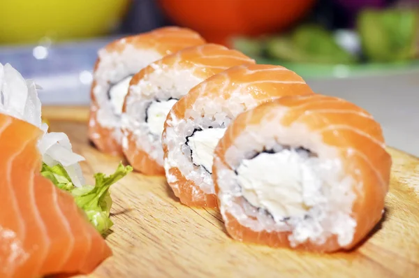 Nigiri Sushi Meg Egy Fehér Háttér — Stock Fotó