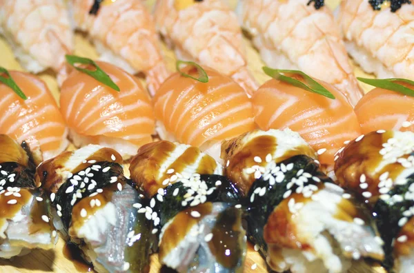 Nigiri Sushi Set White Background — Stock Photo, Image