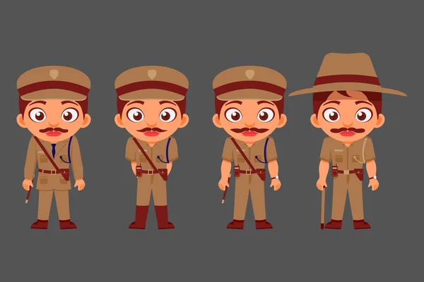 Hintli, Erkek, Polis, Karakterler ve Hükümet Çalışanları