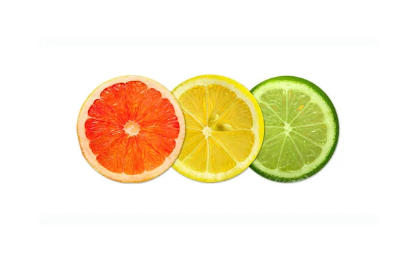 Ampeln Aus Limette Grapefruit Orange — Stockfoto