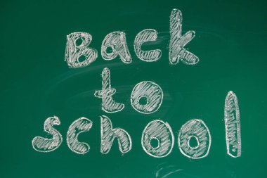 Okul yeşil tahta kelime Back To School ile. 