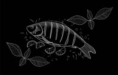 Baharatlı ızgara balık.