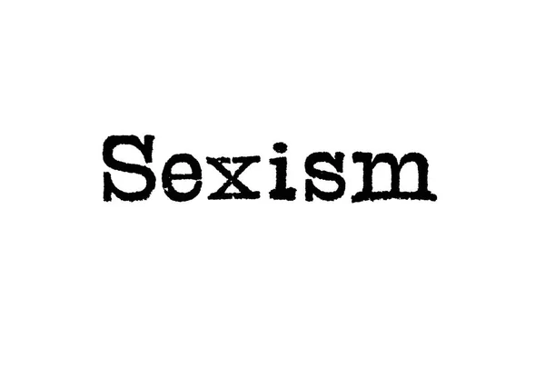 Palabra Sexismo Una Máquina Escribir Sobre Fondo Blanco —  Fotos de Stock